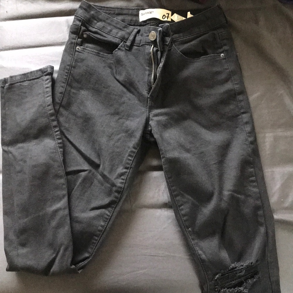 Black mid waist jeans